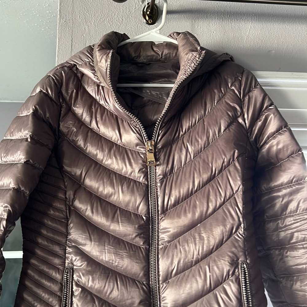 Calvin Klein women puffer jacket - size medium- pewter color